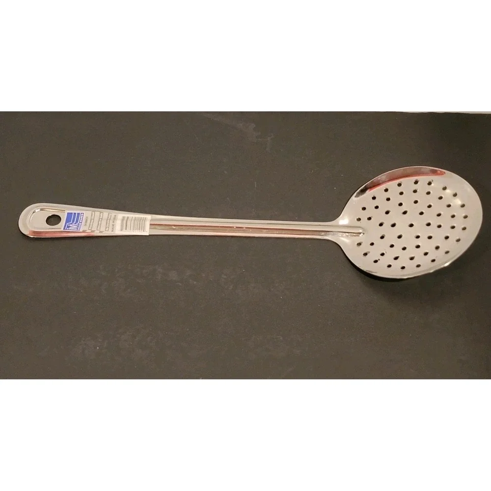 Stainless Steel Kitchen Skimmer Strainer‎ Slotted Spoon 13
